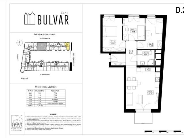 Mieszkanie 72,7m²