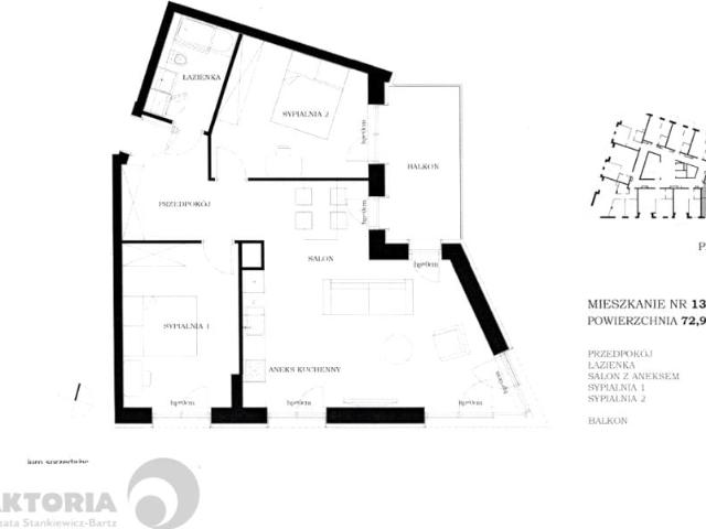 Mieszkanie 72,82 m², Szczecin