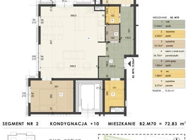 Mieszkanie 72,8m²