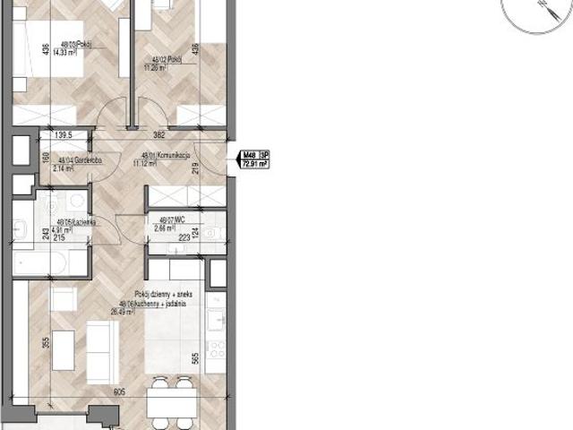 Mieszkanie 72,9m²