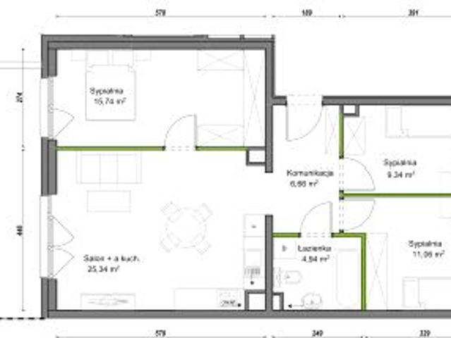 Mieszkanie 73,1m²