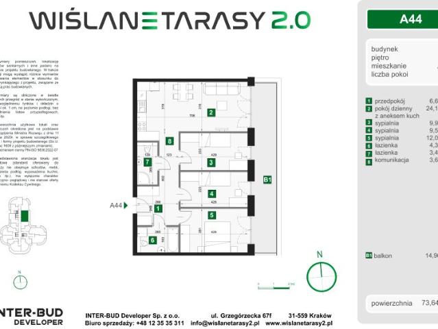 Mieszkanie 73,6m²