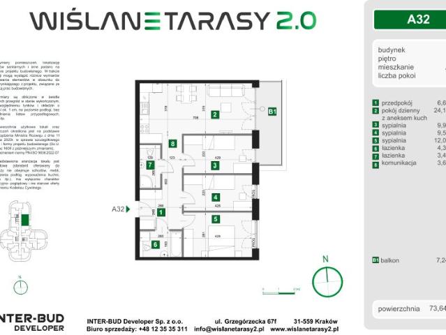 Mieszkanie 73,6m²