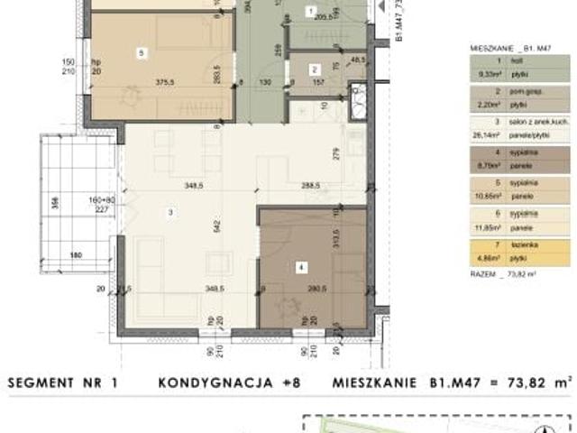 Mieszkanie 73,8m²