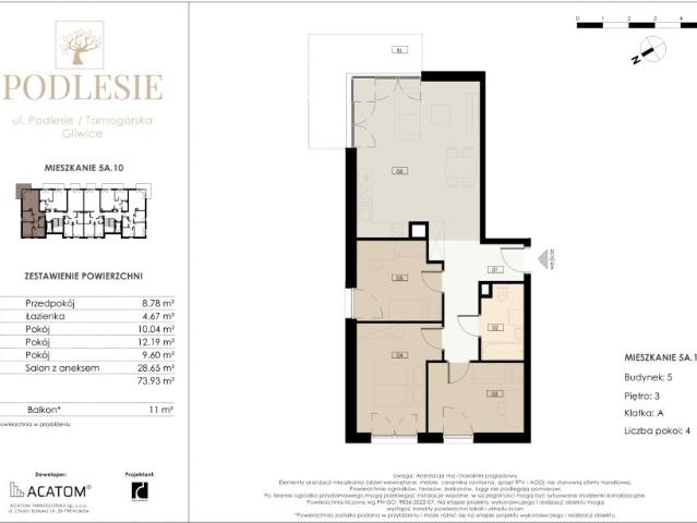 Mieszkanie 73,9m²