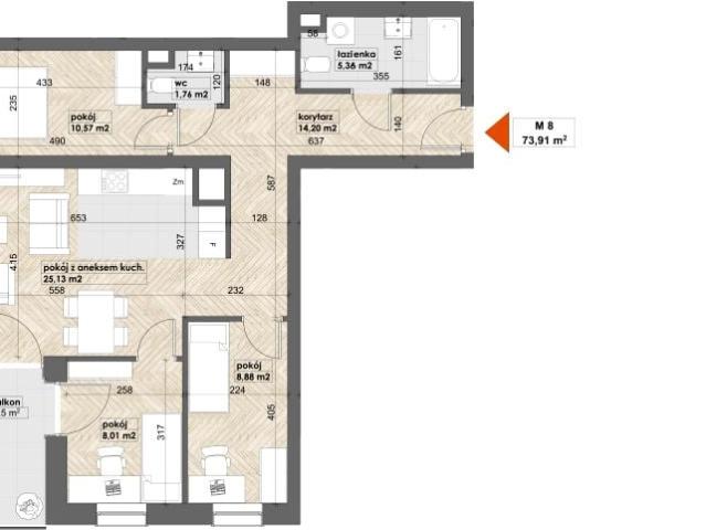 Mieszkanie 73,9m²