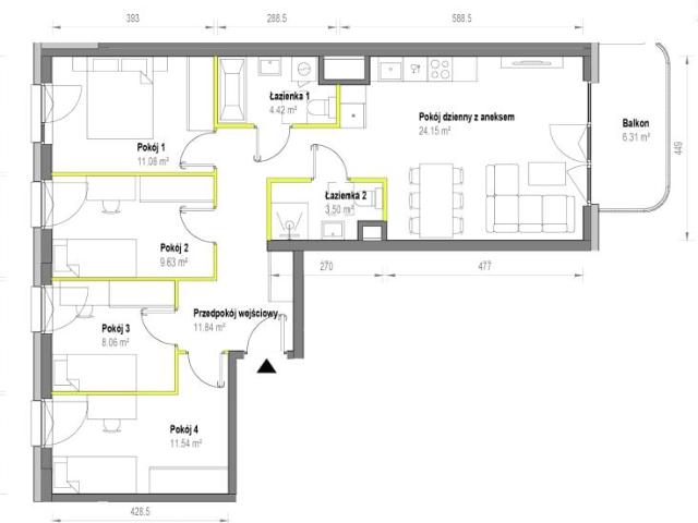 Mieszkanie 84,2m²
