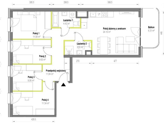 Mieszkanie 84,2m²
