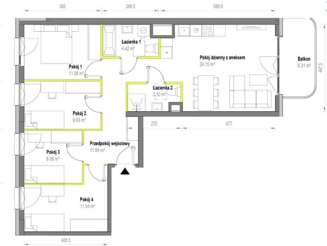 Mieszkanie 84,2m²