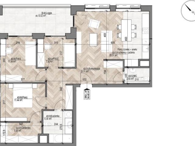 Mieszkanie 84,5m²
