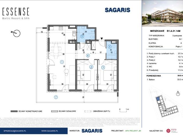 Mieszkanie 84,8m²