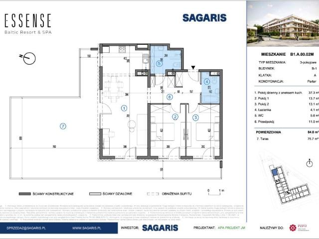 Mieszkanie 84,8m²