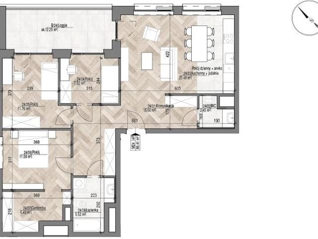 Mieszkanie 86,4m²