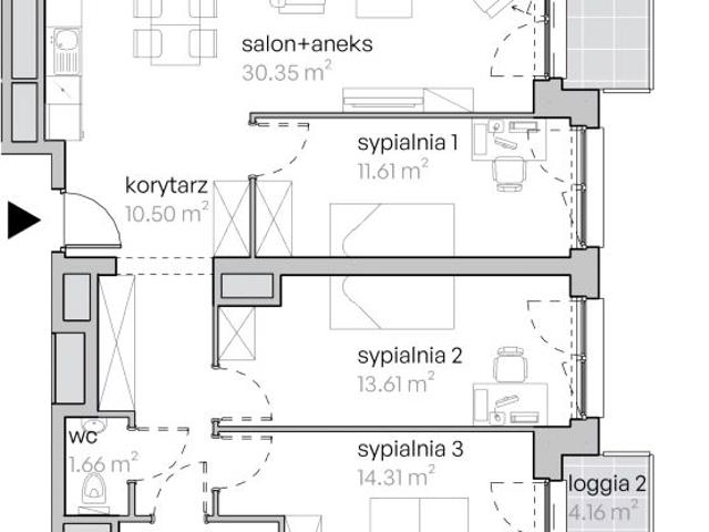 Mieszkanie 86,5m²