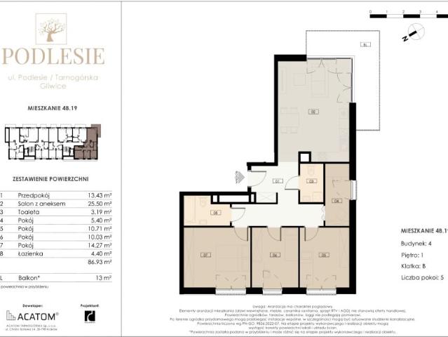 Mieszkanie 86,9m²