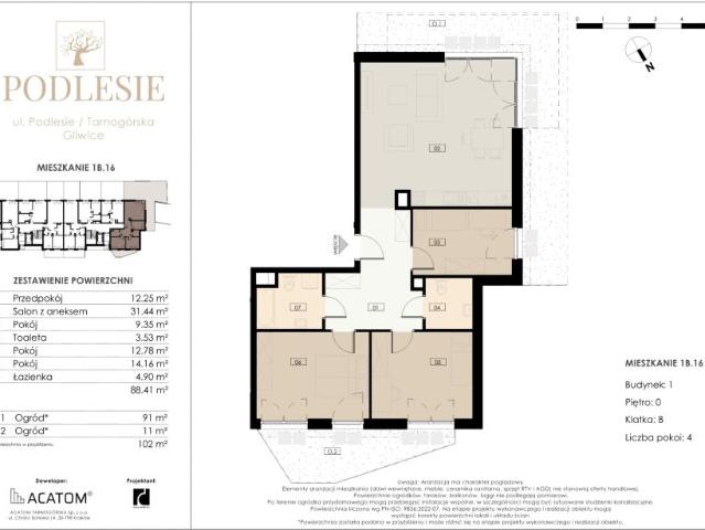 Mieszkanie 88,4m²