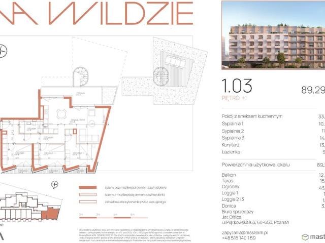 Mieszkanie, 89.29 m2, 4 pokoje