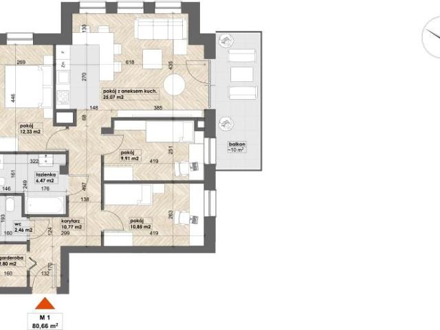 Mieszkanie 80,7m²