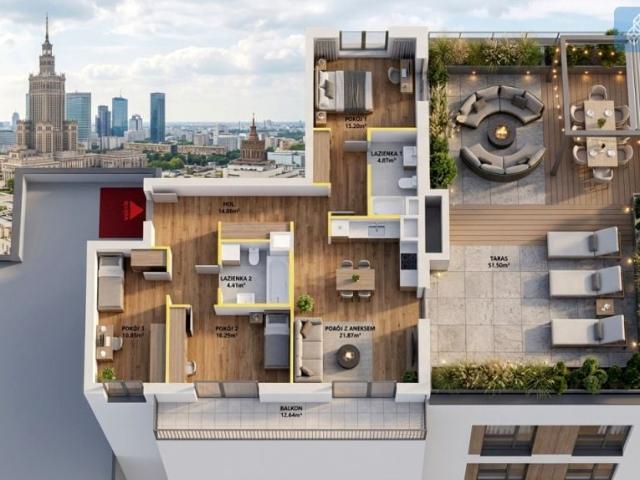 Mieszkanie 81 m², Warszawa