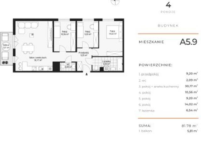 Mieszkanie 81,8m²