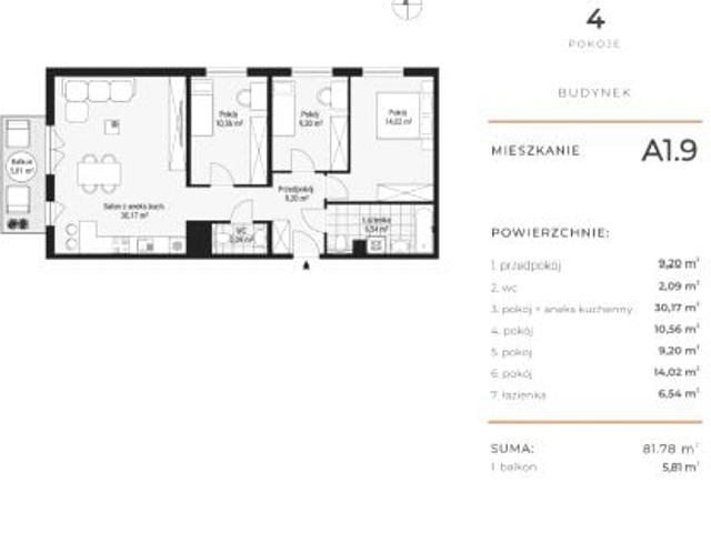 Mieszkanie 81,8m²
