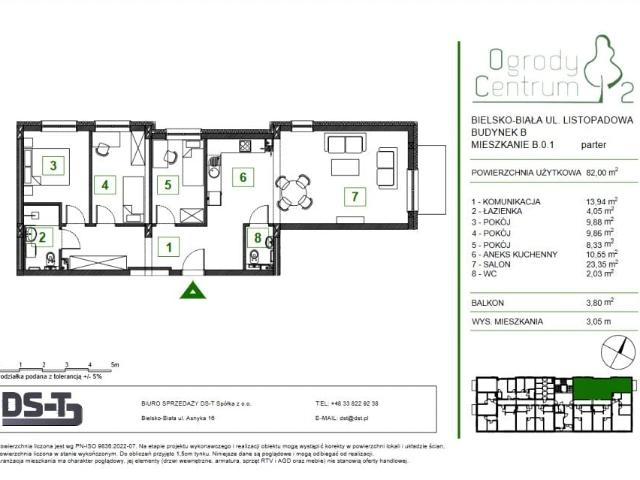 Mieszkanie 82m²