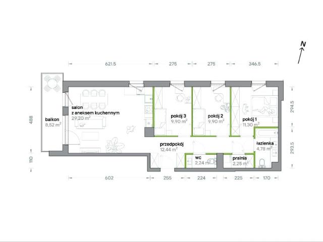 Mieszkanie 82m²