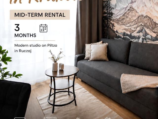 Mikrokawalerka w apartamentowcu wysoki standard 23 m² na wynajem Kraków, Piltza