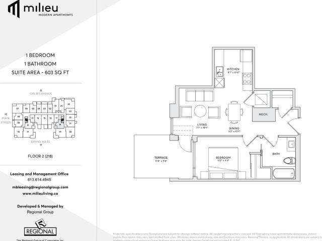 Milieu & Ballantyne Apartments 1 Bedroom + 1 Bathroom.M18. [object Promise] for Rent