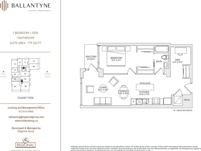 Milieu & Ballantyne Apartments 1Bed+Den [object Promise] for Rent
