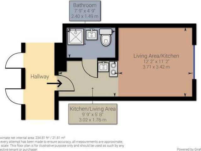 Mitte Möbliertes 1 Zimmer Apartment mit fantastischer Aussicht