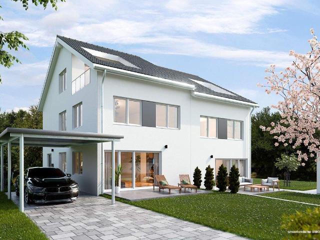 Mitten in Backnang Moderne und sehr großzügige DHH in reizvoller Lage und mit ruhiger Gartenidylle