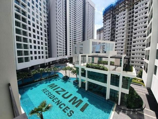 Mizumi 4R2B Kepong nx Metro Prima AEON MRT Balcony Pool View WIFI