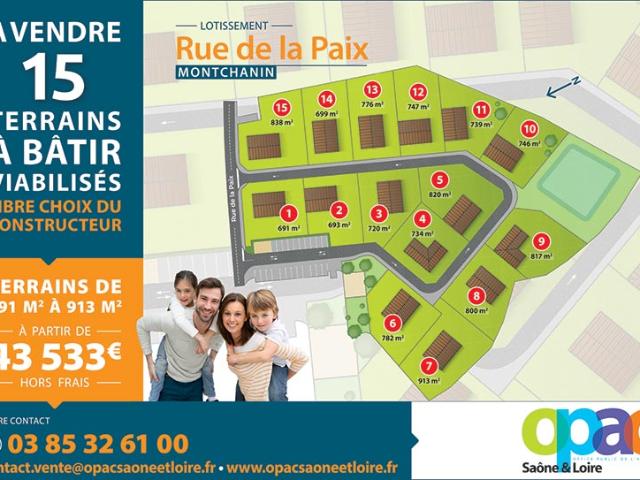 Montchanin Vente Terrain 71