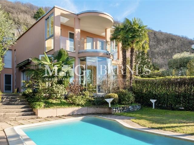Montagnola, Collina d'Oro Villa mit Schwimmbad und Seeblick