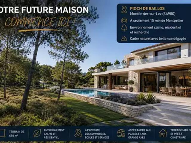 Montferrier sur Lez 34980 Programme neuf terrain neuf à vendre