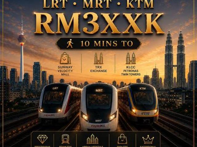 Month14KOnly One Link to LRT MRT KTMNear Midvalley Velo Dual Key