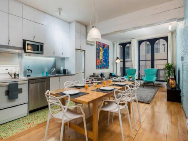 Montreal Furnished Apartment for Rent in Griffintown Wonderful 1 Bed, 1 Bath with Beautiful Art and One of a Kind Design