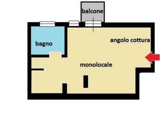 Monolocale arredato Centro