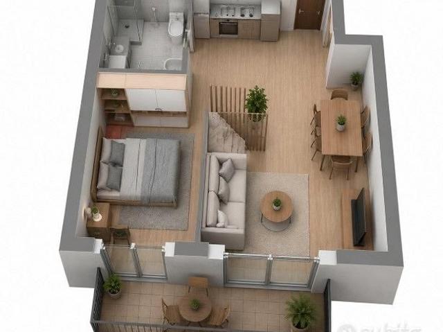 Monolocale con balcone a Busto Arsizio
