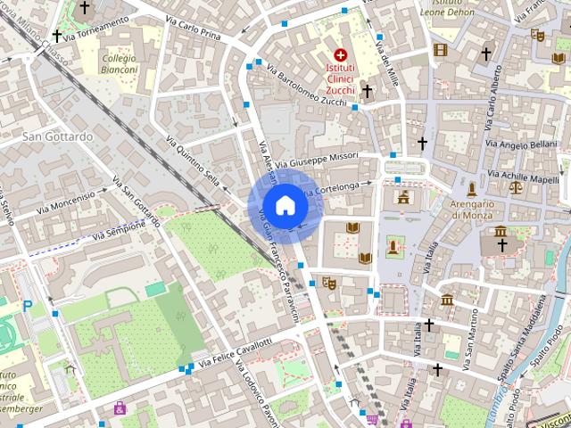 Monolocale con giardino a Monza zona stazione