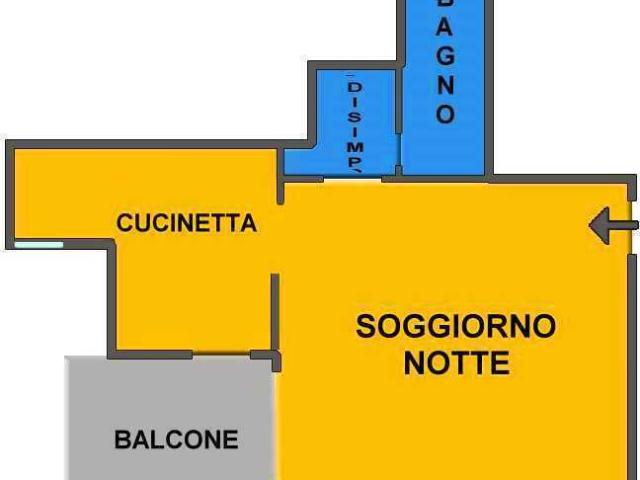 Monolocale con giardino, Bologna 13.s. vitale