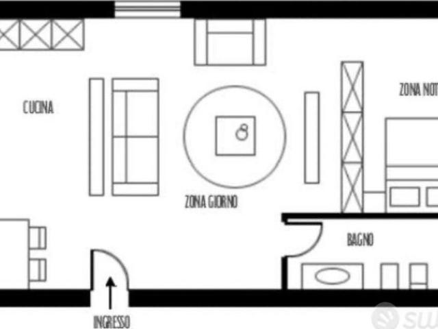 MONOLOCALE IN CORSO FERRUCCI: 330 euro
