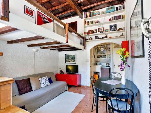 Monolocale tradizionale in affitto a Trastevere, Roma