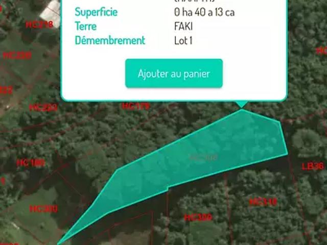 Moorea Maiao 98728 Achat / Vente terrain