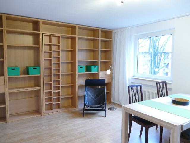 möbliert: 42m² Apartment mit Küche, Bad, Flur, direkt am Rhein. gute Parkmöglichkeit