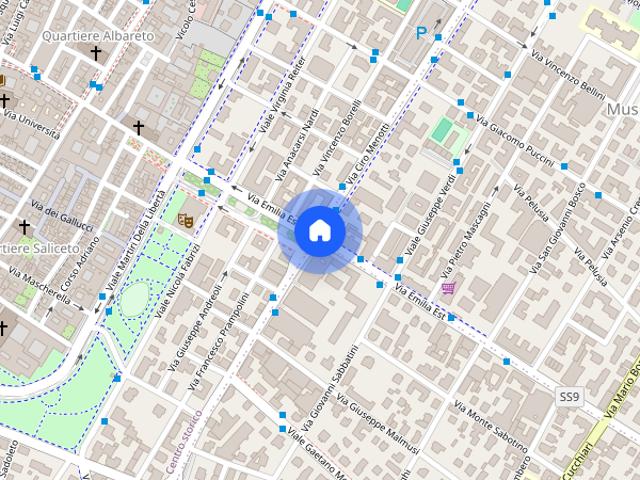 Modena Viale Berengario Elegante bilocale arreda