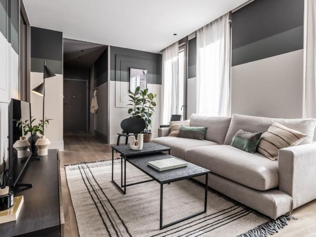 Modern 2 Bedroom Apartment in Almagro with Shared Pool, Gym, and Rooftoop Terrace, Madrid Amsterdam Apartments for Rent