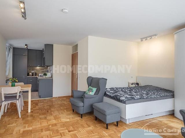 Modern, generously cut 1 room roof terrace apartment in Munich Pasing