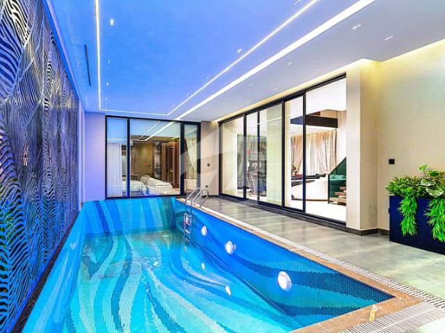 Modern Designed Luxury Bungalow Fully Furnished With Complete Basement Swimming Pool & Home Theatre, Lift for Sale
